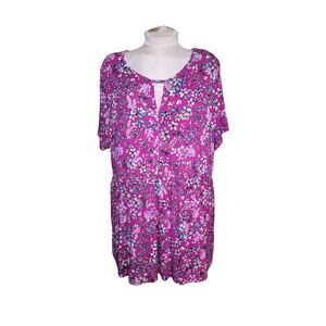 Woman Within‎ Floral Top Size 22/24